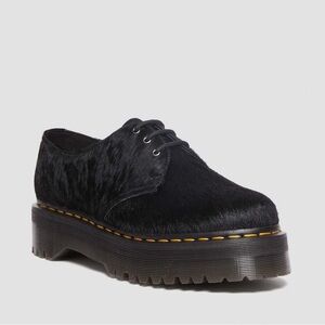 Dr. Martens 1461 Hair-on Platform Shoes in Black   Sz: 7